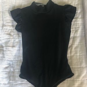 Black Mock Turtleneck Bodysuit